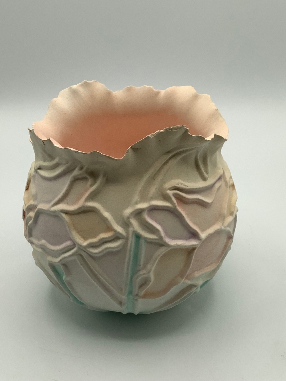 1989 SHADRAK.  Southwestern Pueblo Tattered Edge Clay Pottery Decorative Art